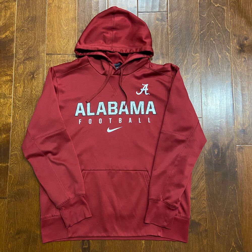 Nike Athletic Thermafit NCAA Alabama Crimson Tide Maroon Hoodie Men's Size Large - Picture 4 of 9